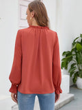 vlovelaw  V Neck Chiffon Solid Breathable Blouse