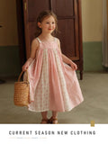 Girls Charming Floral Sleeveless Swing Dress - Perfect for Summer Casual/Holiday Wear - A Fashionable Gift Idea