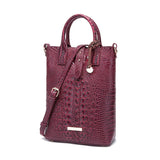 Elegant Crocodile-Print Tote for Women: Versatile, Secure Buckle, Removable Strap, Work & Casual Chic