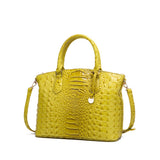 Chic Gradient Crocodile Pattern Tote & Crossbody Bag – Women’s Vintage Satchel with Secure Zip & Polyester Lining