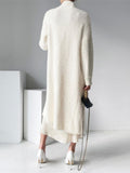 vlovelaw  Long Length Fuzzy Knit Cardigan, Casual Open Front Long Sleeve Sweater, Women's Clothing