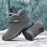 WarmthMaster Snow Boots - Insulated, Non-Slip, Waterproof Hiking Shoes for Men - Dark Grey, Fall and Winter Essential for Outdoor Enthusiasts