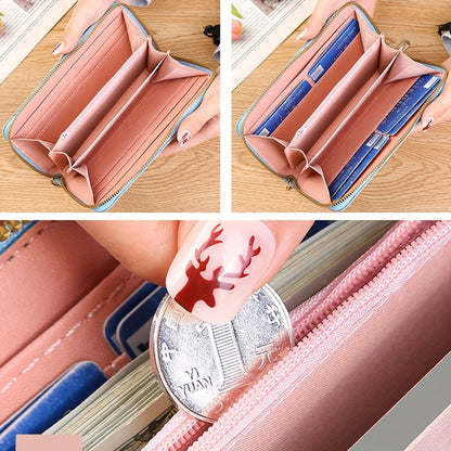 Fashionable Floral Embossed Womens Long Wallet - Durable PU Leather with Multiple Card Slots, Phone Wristlet & Coin Purse - Perfect for Stylish On-the-Go Fashionistas