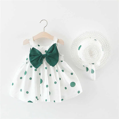 Girl's Dresses Summer Newborn Baby Clothes Infant Girl Cute Print Sleeveless Cotton Beach Princess R230612