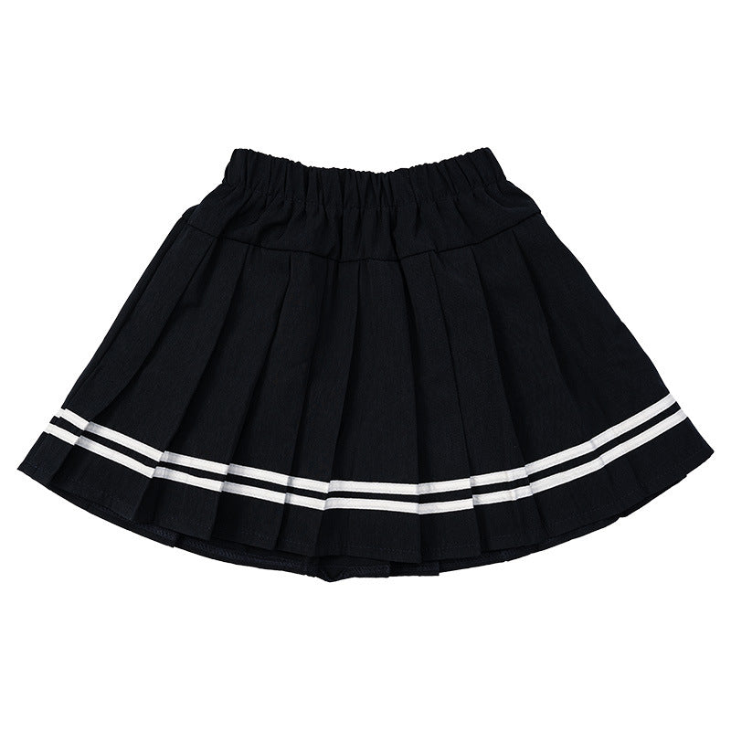 VLOVELAW British College Style Girls' Pleated Skirt JK Plaid Skirt Guoguo Classmate Children's Performance Wear Suspender Skirt Vest Skirt