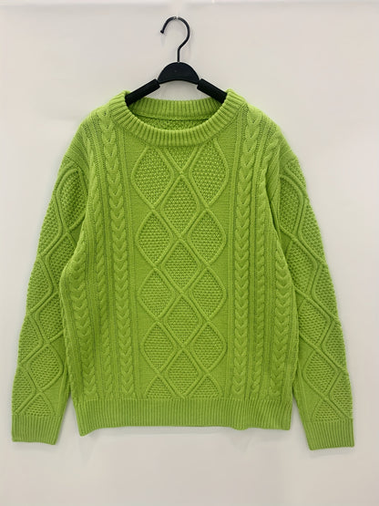 vlovelaw  vlovelaw  Men's Chic Cable-knit Pullover Sweater For Fall Winter