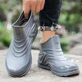 Waterproof Mens Rain Boots - Non-Slip, Wear-Resistant, and Breathable Shoes for Outdoor Working, Fishing, and Hiking - Durable and Comfortable Rain Gear for Men