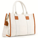 Chic Camo Canvas Tote Bag - Versatile Crossbody with Adjustable Strap for Daily Use & Casual Outings