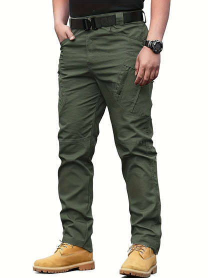 vlovelawMen's Outdoor Multi Functional Tactical Pants, Multi Pocket Outdoor Hiking Waterproof Sweatpants, Wear Resistant Cargo Pants