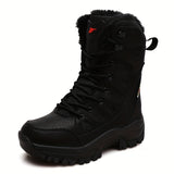 Men's Thermal Mid-Calf Snow Boots with TPR Traction, Plush Comfort Lining, and Windproof Durability for Winter Sports