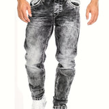 vlovelawMen's Casual Distressed Skinny Jeans, Street Style Stretch Jeans