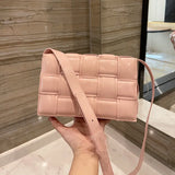 Women Body Cross Bag Designer Wallet leather Handbags Postman Shoulder Bags Purse Letter Wide Strap Woven Shopping totes Fashion  top quality