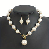 Faux Pearl Decor Necklace Elegant Short Clavicle Chain Necklace All Match Jewelry Accessories For Women