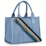 Chic Camo Canvas Tote Bag - Versatile Crossbody with Adjustable Strap for Daily Use & Casual Outings