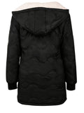 vlovelaw  Zipper Slant Pockets Slim Coat, Versatile Long Sleeve Hooded Warm Winter Outwear, Women's Clothing