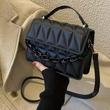 Elegant Quilted Leather Crossbody Bag for Women - Chic, Versatile, Adjustable Strap, Secure Magnet Closure