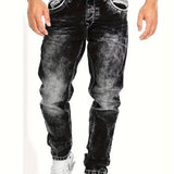 vlovelawMen's Casual Distressed Skinny Jeans, Street Style Stretch Jeans