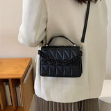 Elegant Quilted Leather Crossbody Bag for Women - Chic, Versatile, Adjustable Strap, Secure Magnet Closure