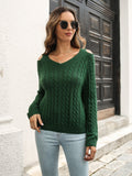 vlovelaw  Women's Sweater Solid V Neck Drop Shoulder Pullover Sweater