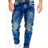 vlovelawMen's Casual Distressed Skinny Jeans, Street Style Stretch Jeans