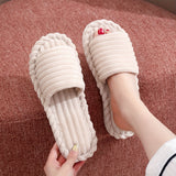 Cozy Solid Color Open Toe Slippers - Ultra-Soft Fleece Lined, Winter Warmth - Breathable, Slip-Resistant, Effortless Slip-On - Perfect for Indoor Sanctuary & Everyday Comfort