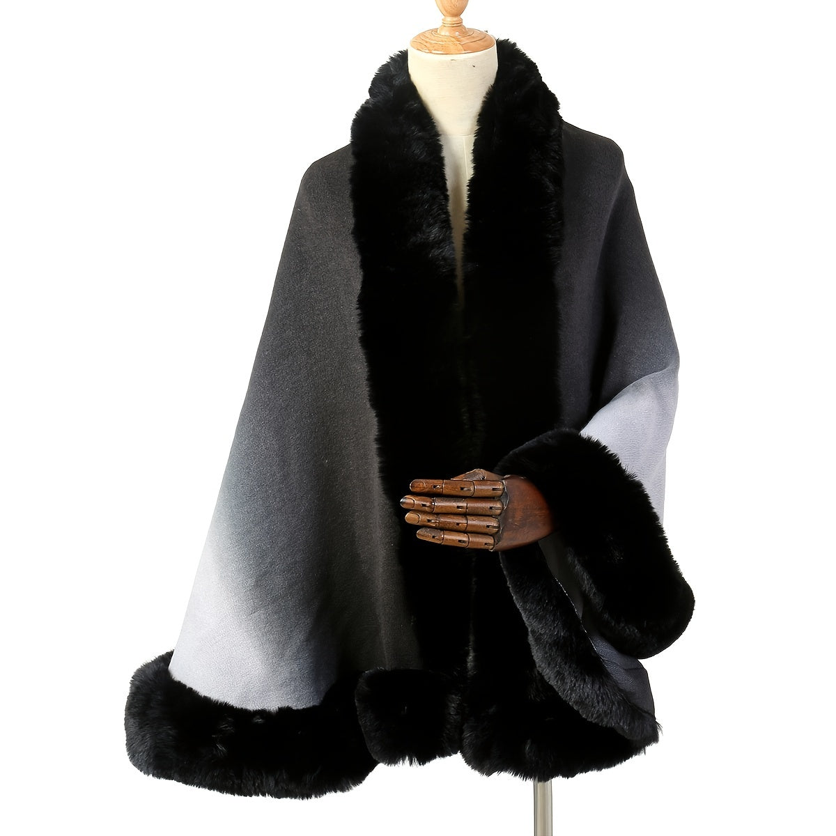 65.02cmX165.0cm Imitation Rabbit Fur Shawl Scarf Collar Imitation Cashmere Cloak Winter Cold And Warm Shawl Wrap