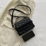 Elegant Quilted Leather Crossbody Bag for Women - Chic, Versatile, Adjustable Strap, Secure Magnet Closure