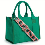 Chic Camo Canvas Tote Bag - Versatile Crossbody with Adjustable Strap for Daily Use & Casual Outings