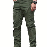 vlovelawMen's Outdoor Multi Functional Tactical Pants, Multi Pocket Outdoor Hiking Waterproof Sweatpants, Wear Resistant Cargo Pants