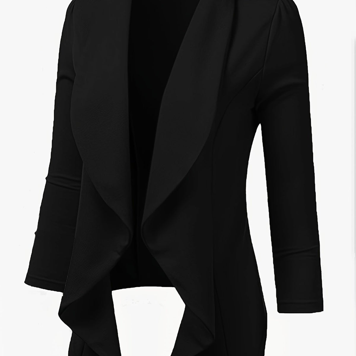 Solid Single Breasted Blazer, Casual Long Sleeve Lapel Blazer For Office, Women's Clothing