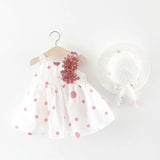 Girl's Dresses Summer Newborn Baby Clothes Infant Girl Cute Print Sleeveless Cotton Beach Princess R230612