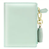 Stylish Slim Bifold Womens Wallet - Compact Coin Purse with Secure Zipper & ID Slot - Lightweight & Convenient Design