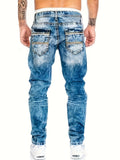 vlovelawMen's Casual Distressed Skinny Jeans, Street Style Stretch Jeans