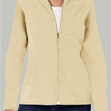 Thermal Stand Collar Jacket, Warm Solid Zipper Jacket, Casual Outerwear For Fall & Winter, Women's Clothing