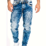 vlovelawMen's Casual Distressed Skinny Jeans, Street Style Stretch Jeans