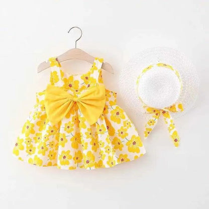 Girl's Dresses Summer Newborn Baby Clothes Infant Girl Cute Print Sleeveless Cotton Beach Princess R230612