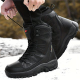 Men's Thermal Mid-Calf Snow Boots with TPR Traction, Plush Comfort Lining, and Windproof Durability for Winter Sports