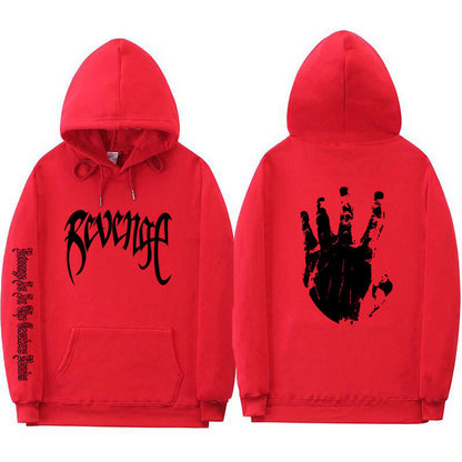 VLOVELAW Xxxtentacion Men's and Women's Threaded Cuff Hooded Sweater, 2025 Street Revenge Hoodie Sweatshirt