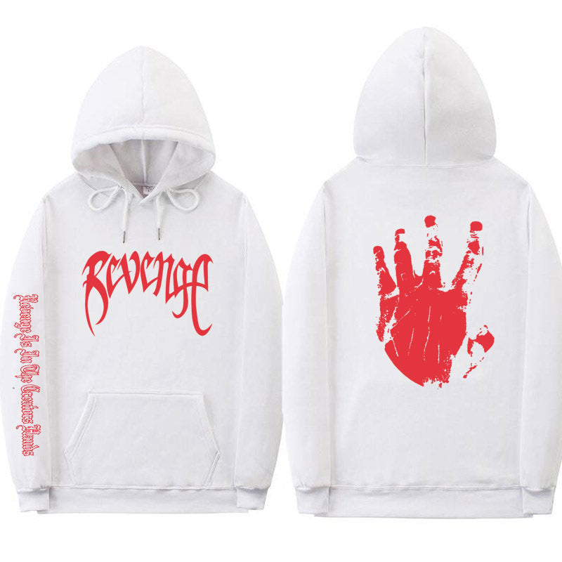 VLOVELAW Xxxtentacion Men's and Women's Threaded Cuff Hooded Sweater, 2025 Street Revenge Hoodie Sweatshirt