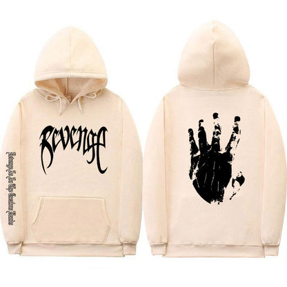 VLOVELAW Xxxtentacion Men's and Women's Threaded Cuff Hooded Sweater, 2025 Street Revenge Hoodie Sweatshirt