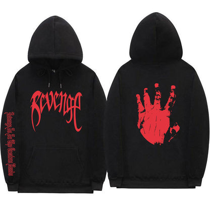 VLOVELAW Xxxtentacion Men's and Women's Threaded Cuff Hooded Sweater, 2025 Street Revenge Hoodie Sweatshirt