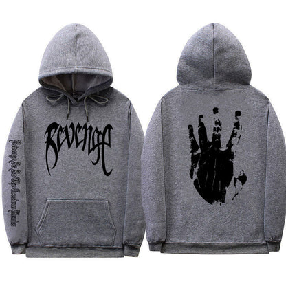 VLOVELAW Xxxtentacion Men's and Women's Threaded Cuff Hooded Sweater, 2025 Street Revenge Hoodie Sweatshirt