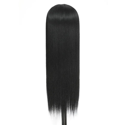 V Part Wigs 30 Inch Long Straight Heat Resistant Synthetic U Shape Glueless Wigs 150% Density for Black Women Daily Use