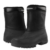 WarmthMaster Men's Insulated Winter Boots - Waterproof, Non-Slip, Ankle Support, Fluffy Lined, and Breathable - Ideal for Hiking, Trekking, Climbing, Yard Work, Fishing, and Country Gardening