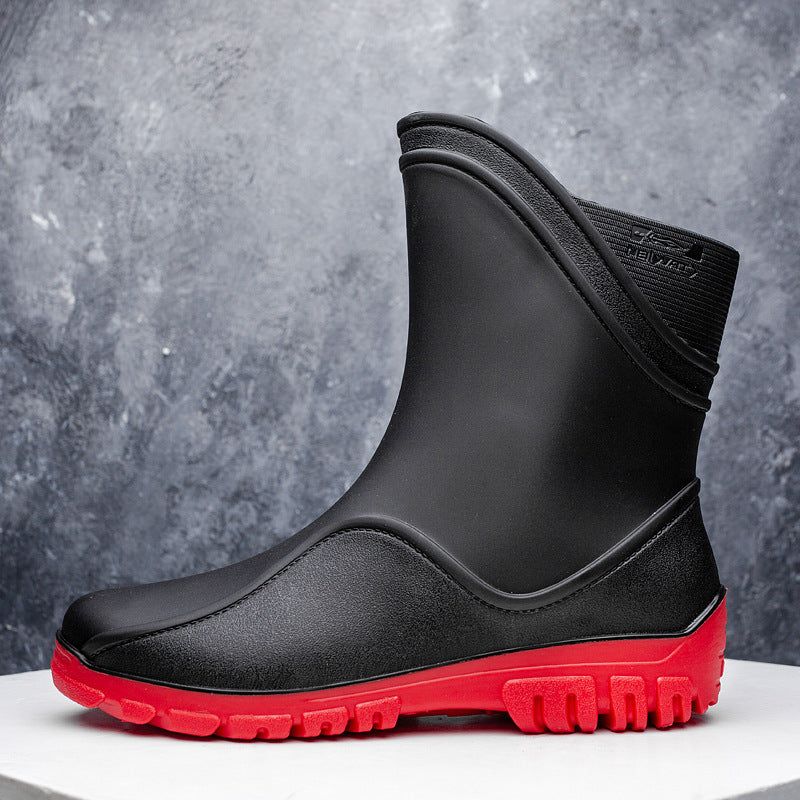 Men's Fashion Non-slip Waterproof Wear-resistant Rain Boots