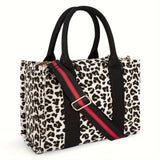 Chic Camo Canvas Tote Bag - Versatile Crossbody with Adjustable Strap for Daily Use & Casual Outings