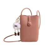 vlovelaw Korean Style Classic Style Authentic Leather Tactile Feel Soft Leather Crossbody Small Bag  New Versatile Bucket Bag Women's Mobile Phone Bag Fashion