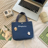 Fashion Small Canvas Bag Women's Cute Bento Grocery Bag New 2021 Fashion Tote Girl's Mobile Phone Bag