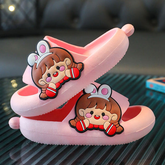 VLOVELAW Children's Slip-on Slippers Girls' Cute Princess Non-Slip Soft Bottom Home Outdoor Slippers Summer Wholesale