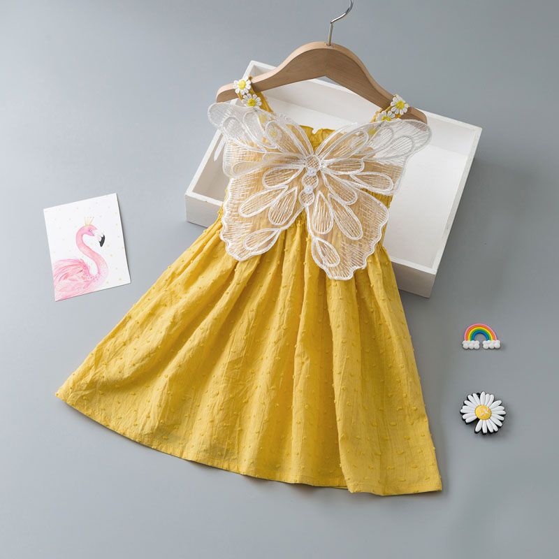 VLOVELAW Children Clothes Cotton Summer New Children's Dress Girls' Princess Dress Online Red Ocean Style Children Skirt Children's Clothing